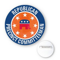 Round Shape Chipboard Advertising Political Campaign Button (2 1/2")